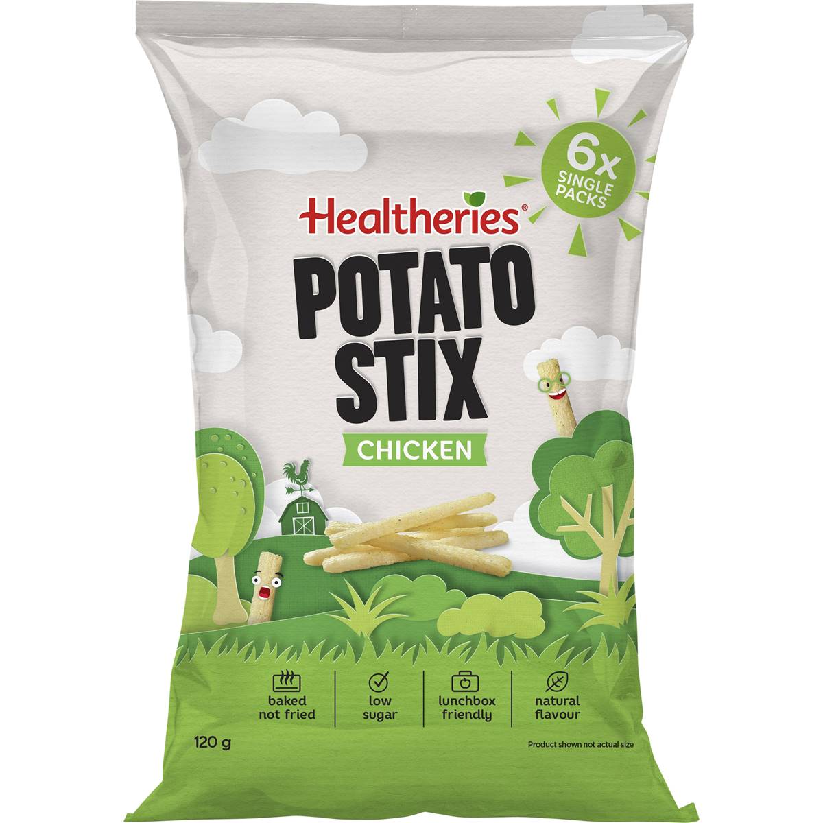Healtheries Potato Stix Chicken Multipack Chips Kids Lunchbox Snacks 20g X 6 Pack