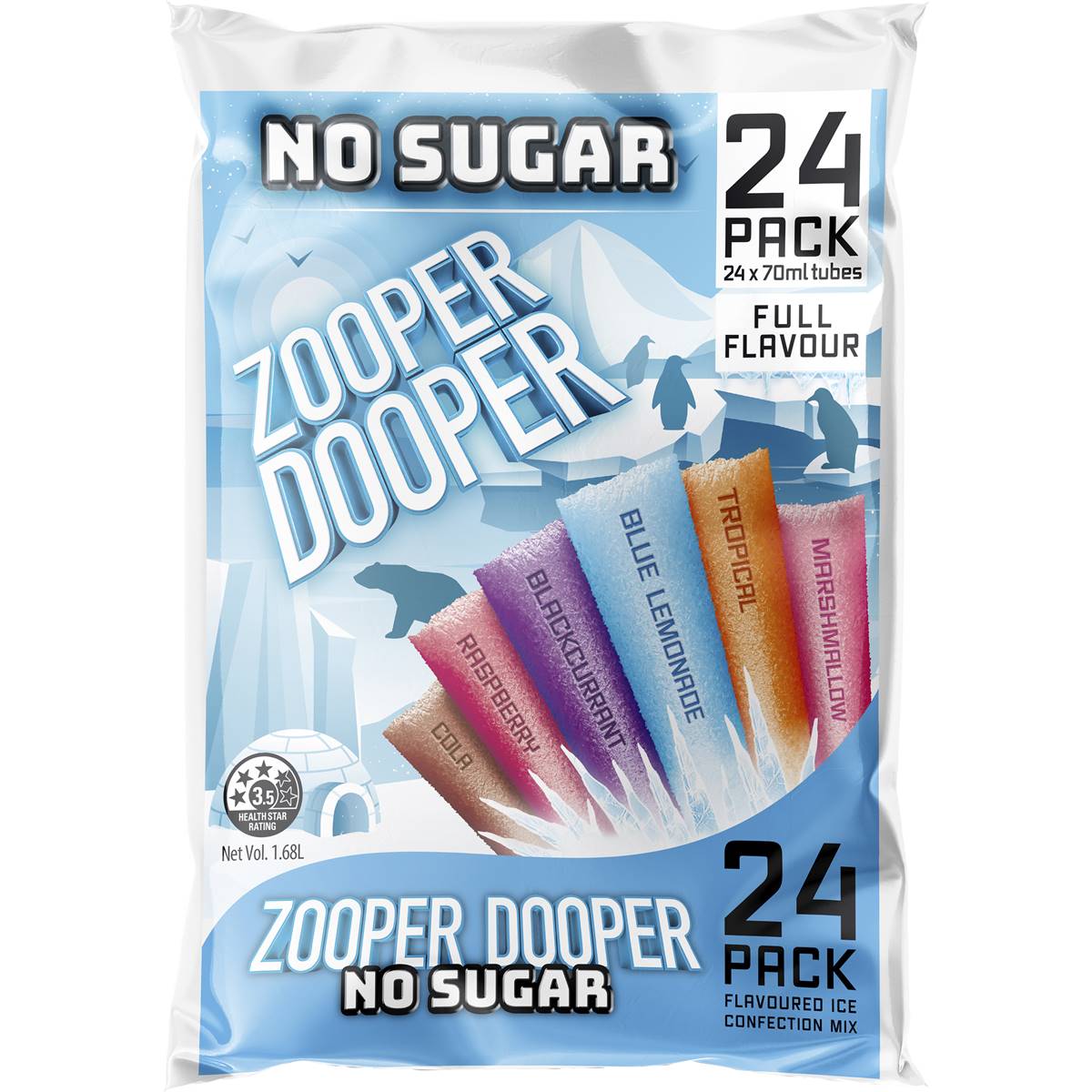 Zooper Dooper  No Sugar 24 x 70ml