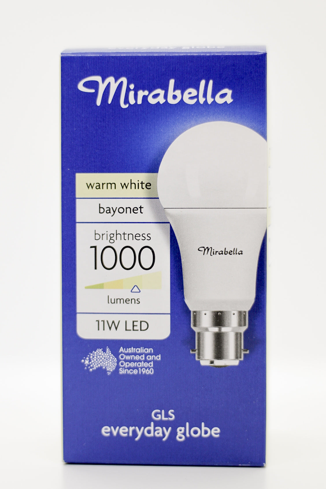 Mirabella LED Globe BC PRL 11W Warm White