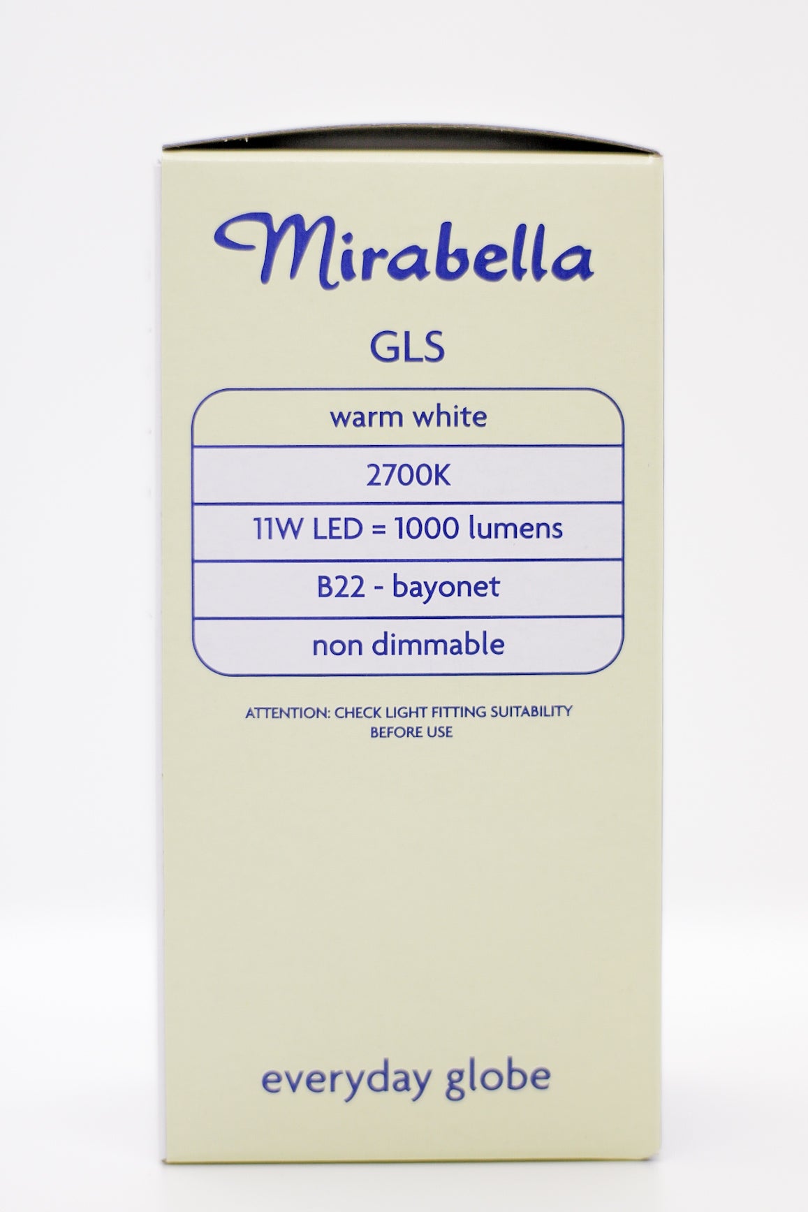 Mirabella LED Globe BC PRL 11W Warm White