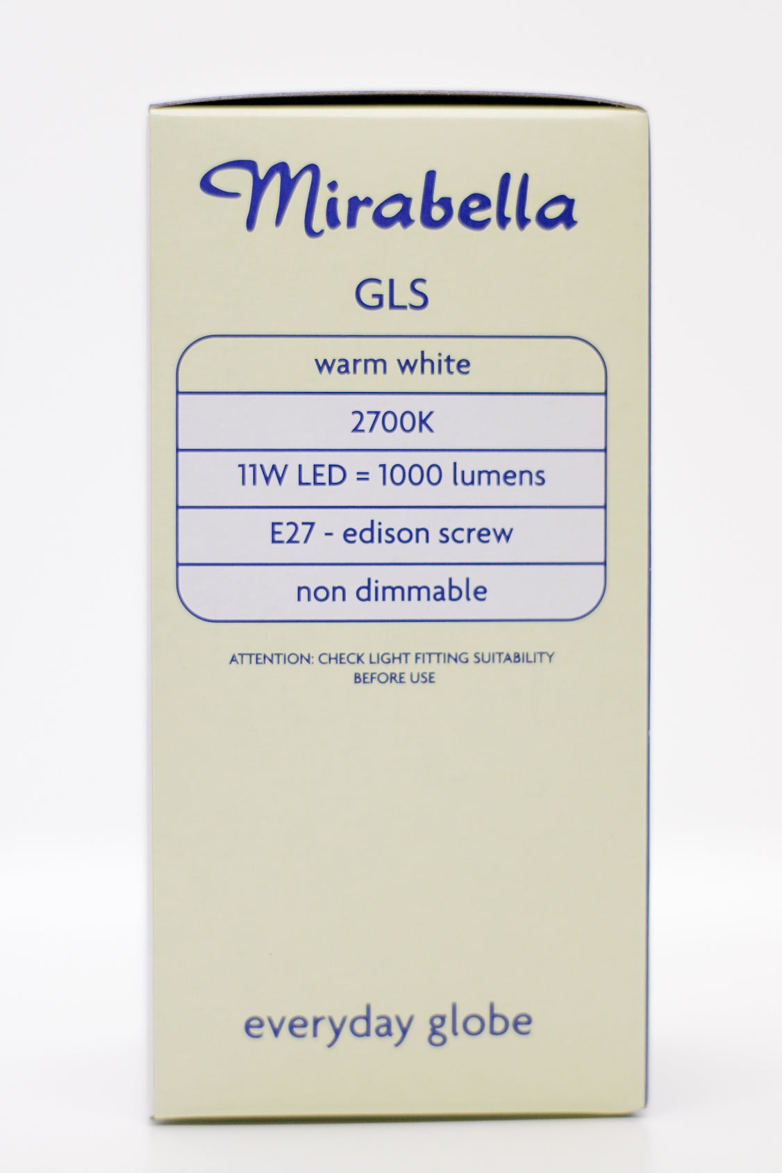 Mirabella LED Globe WS PRL 11W Warm White