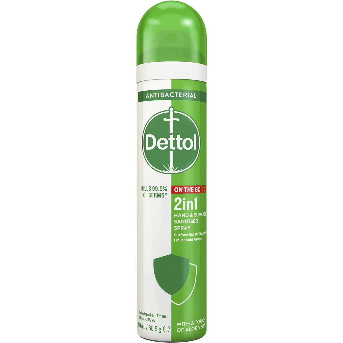 Dettol Antibacterial 2-in-1 Hand & Surface Sanitiser Spray 90ml