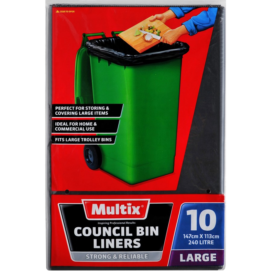 Multix Council Bin Liner Large 240L 10pk