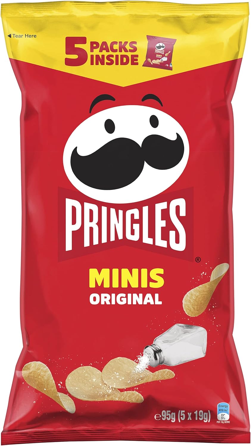 Pringles Minis Original Potato Chips Multipack 95g 5 x 19g