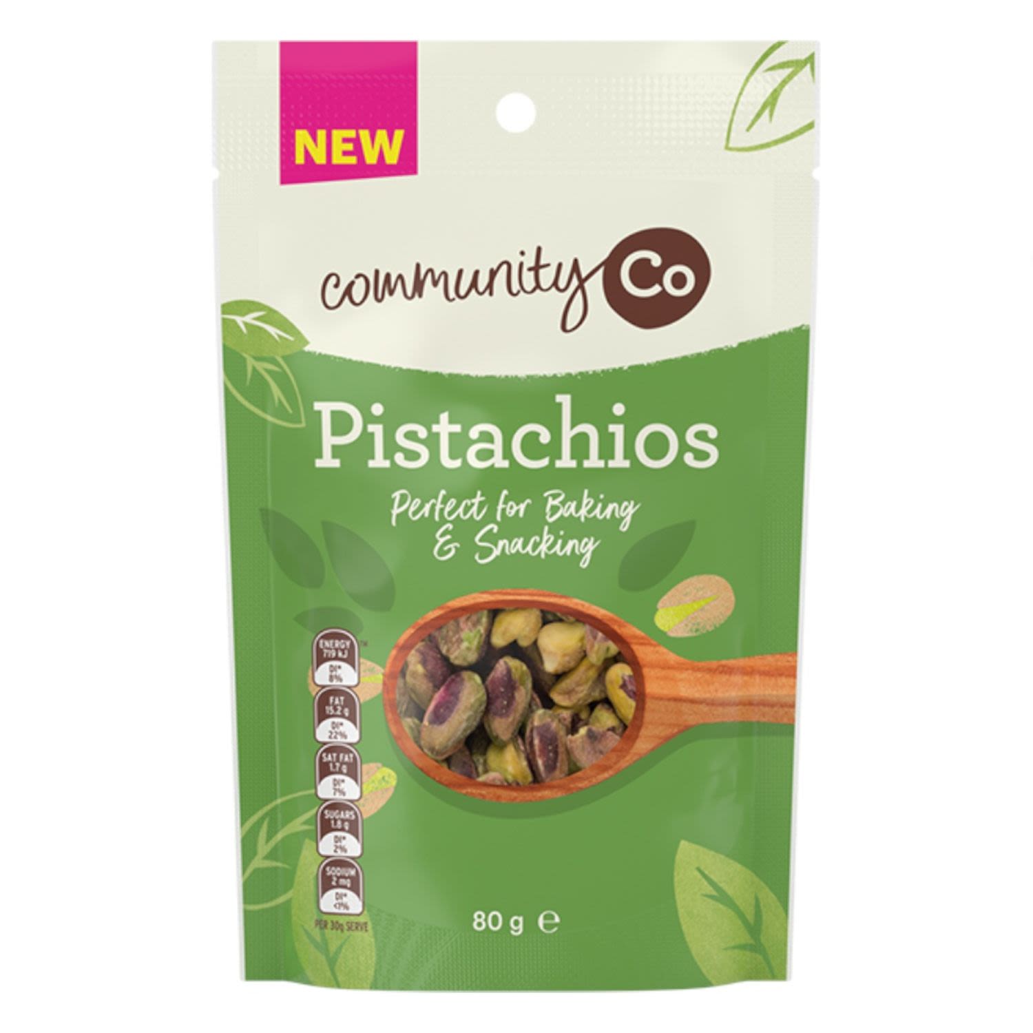 Community Co Raw Pistachio Nuts 80g