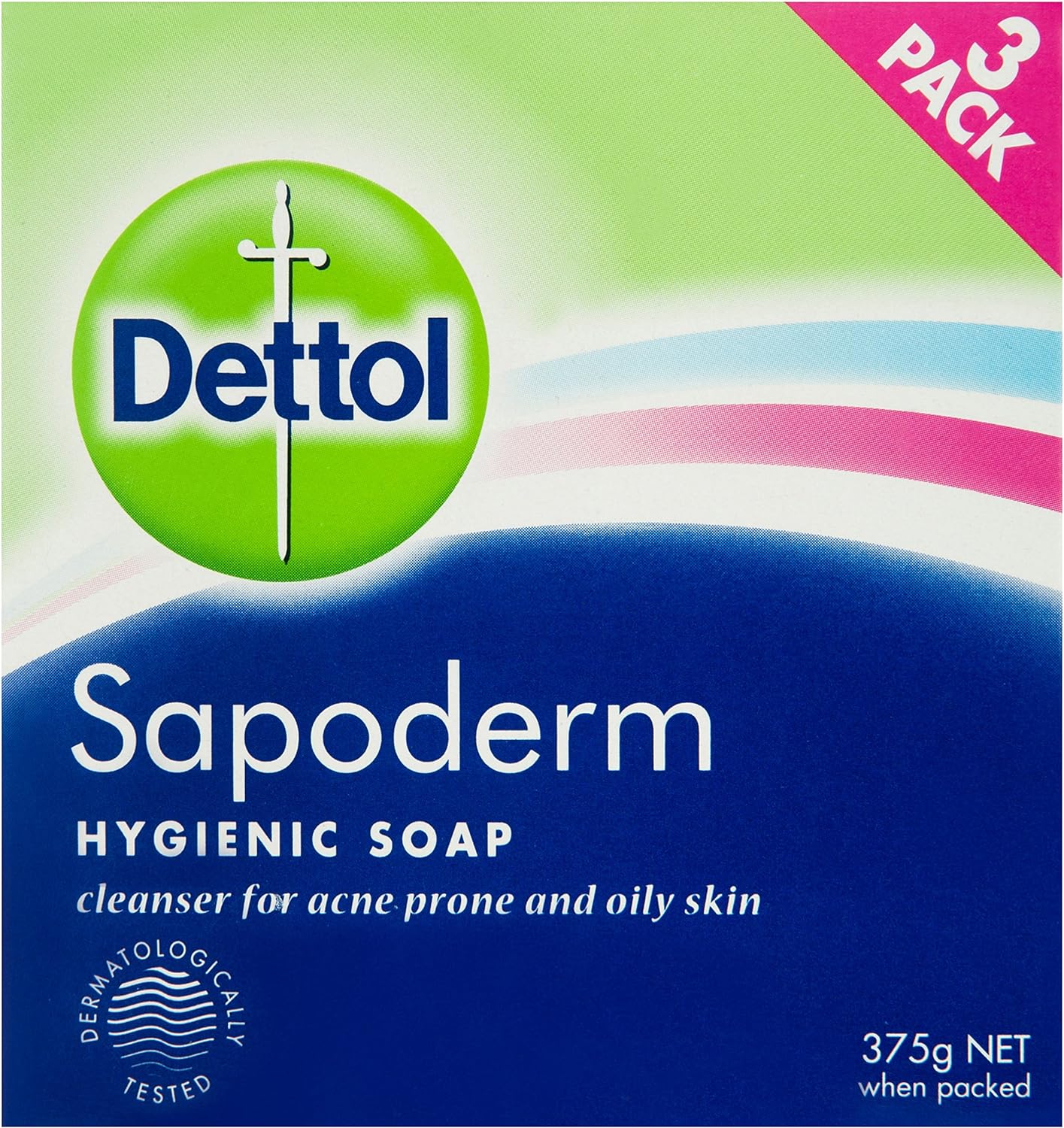Dettol Sapoderm Medicated Soap 3pk 375g