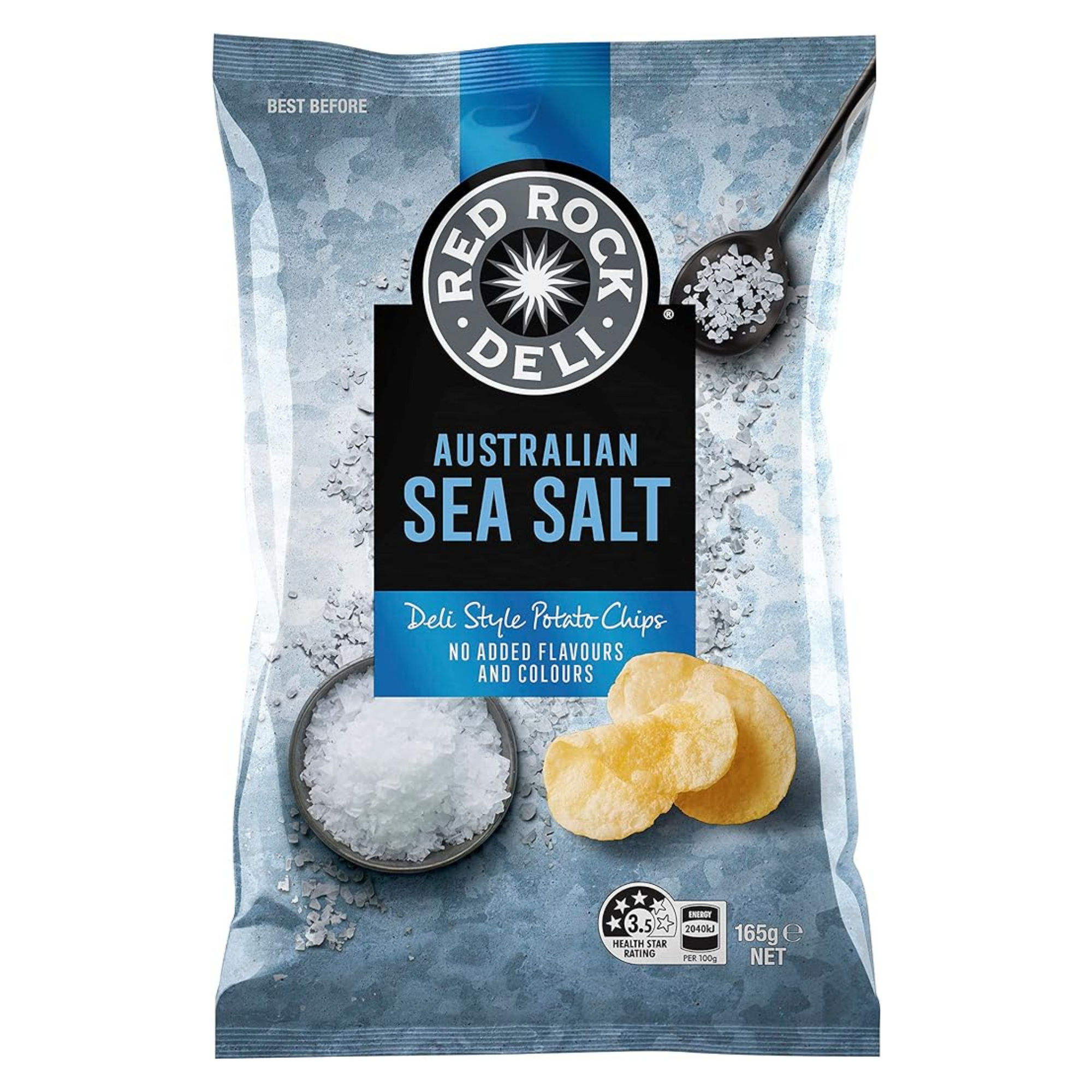 Red Rock Deli Chips Australian Sea Salt 165g