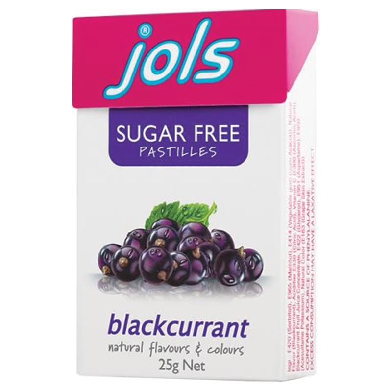 Jols Sugar Free & Fat Free  Fruit Pastilles Blackcurrant 23g