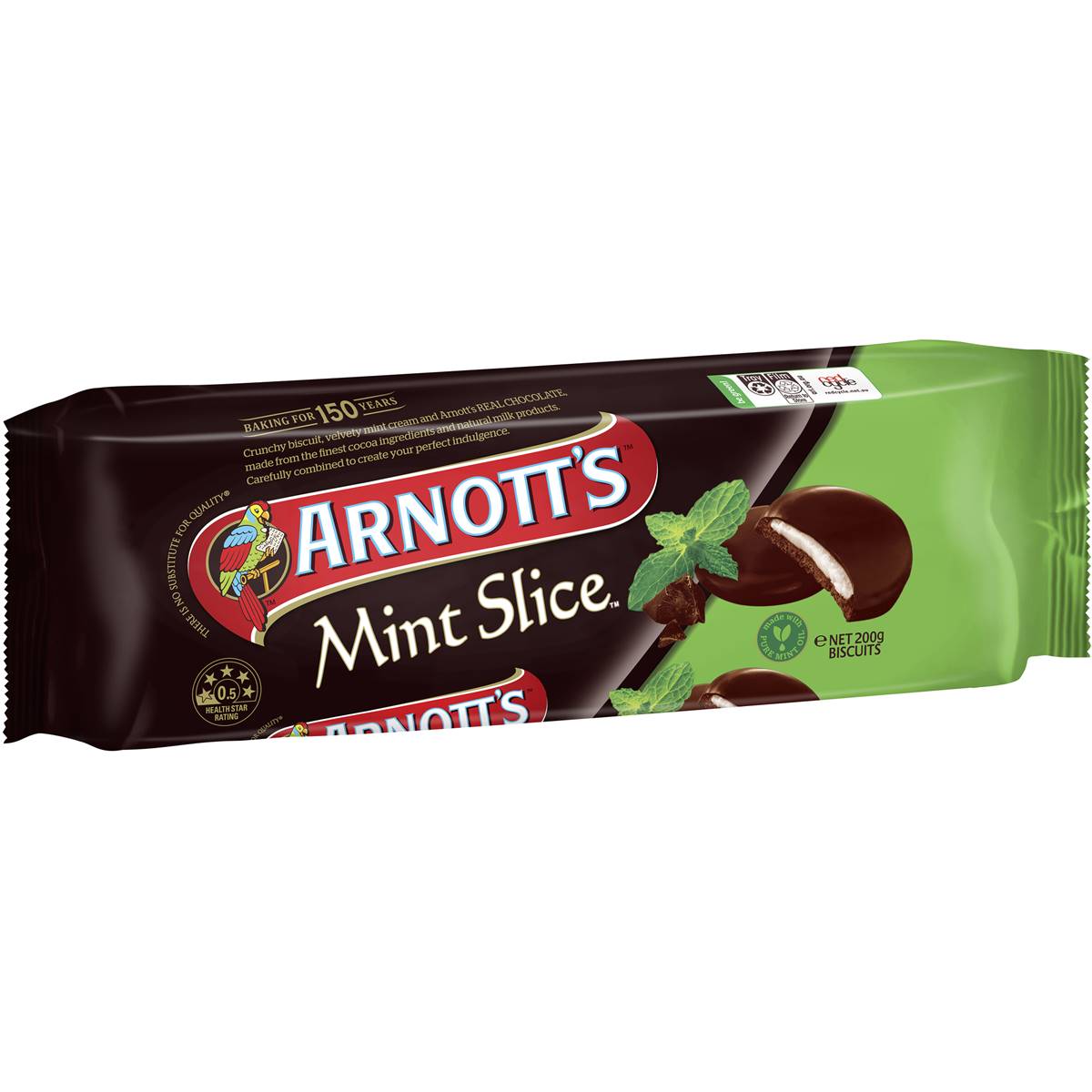 Arnotts Mint Slice Chocolate Biscuits 200g