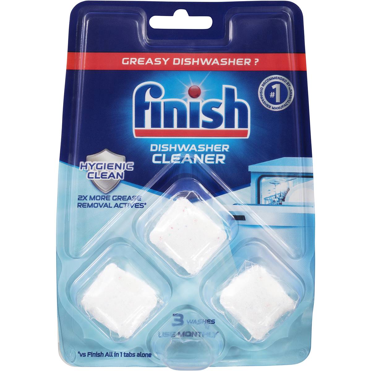 Finish Dishwasher Cleaner Tabs 3pack