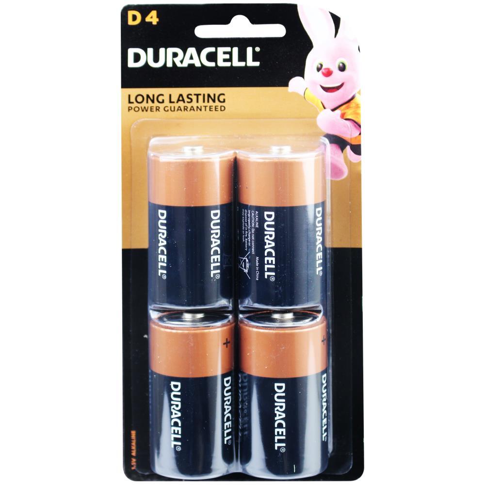 Duracell D4 Batteries Long Lasting 4pk