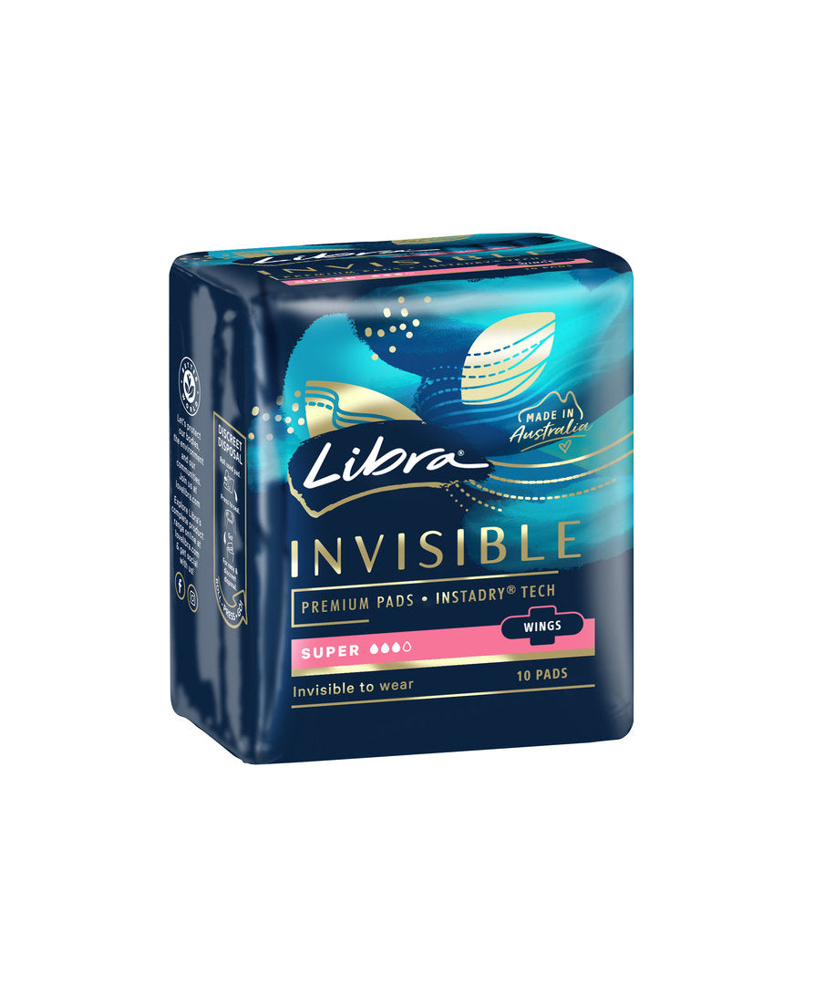 Libra Invisible Super Absorbent with Wings 10pk