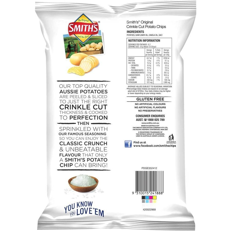 Smiths Crinkle Cut Original Chips 170g