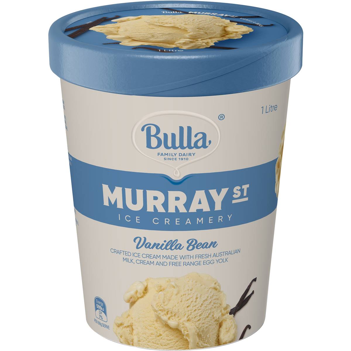 Bulla Murray St Ice Cream Vanilla Bean 1L