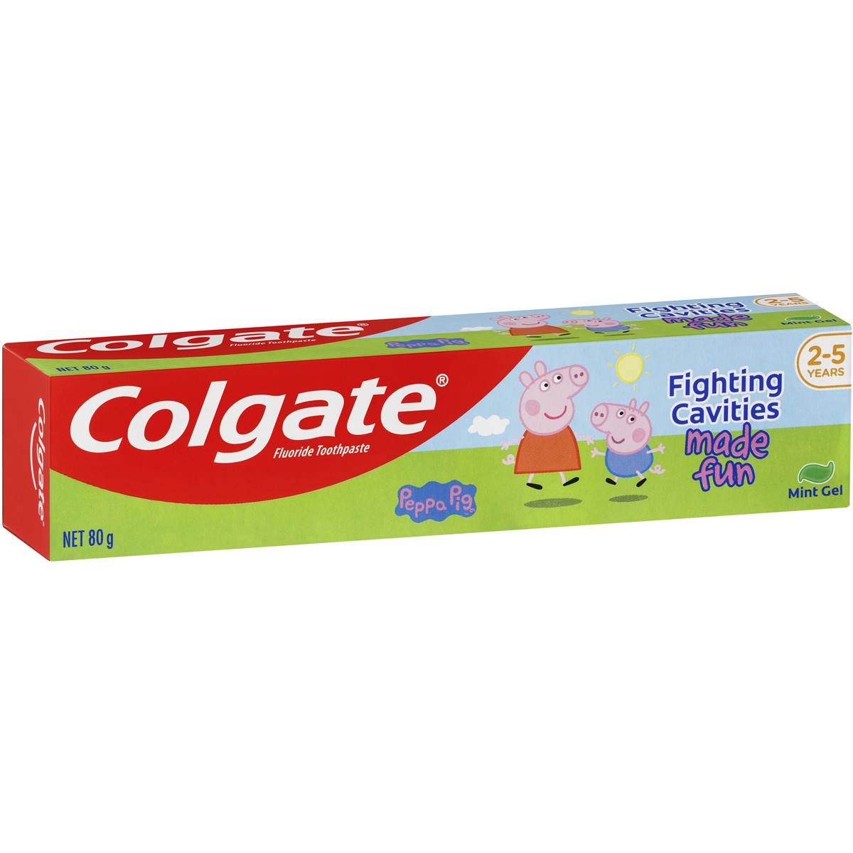 Colgate 80g Toothpaste Peppa Pig Mint Gel 2-5yrs