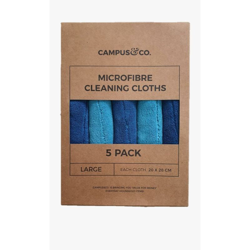 Campus&Co. Microfibre Cloth Aqua 5 Pk
