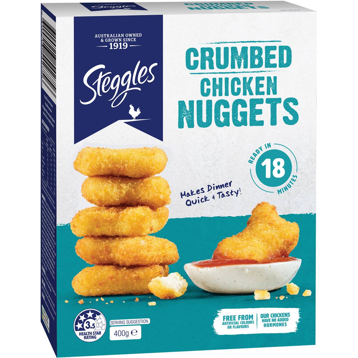 Steggles Premium Crumbed Chicken Nuggets 400g