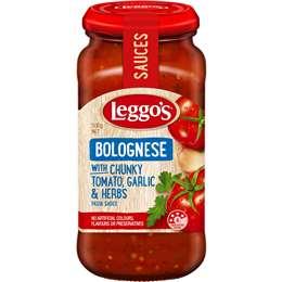 Leggos Bolognese Pasta Sauce with Chunky Tomato, Garlic & Herbs 500g