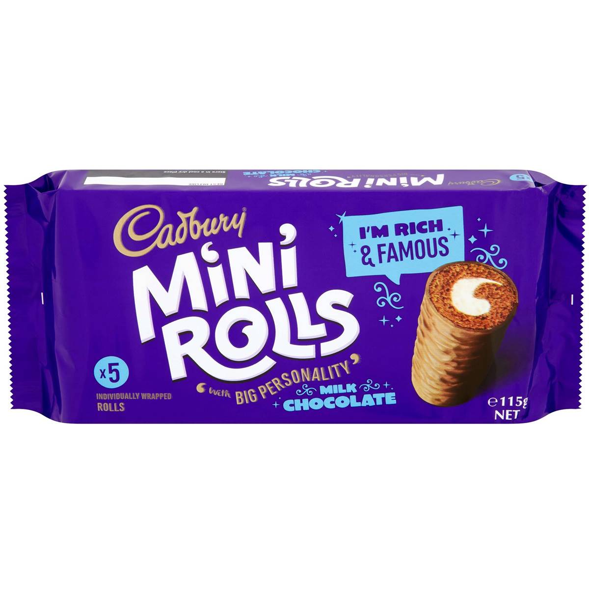 Cadbury Mini Rolls Chocolate 5pk