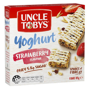 Uncle Tobys Yoghurt Strawberry Muesli Bars 185g