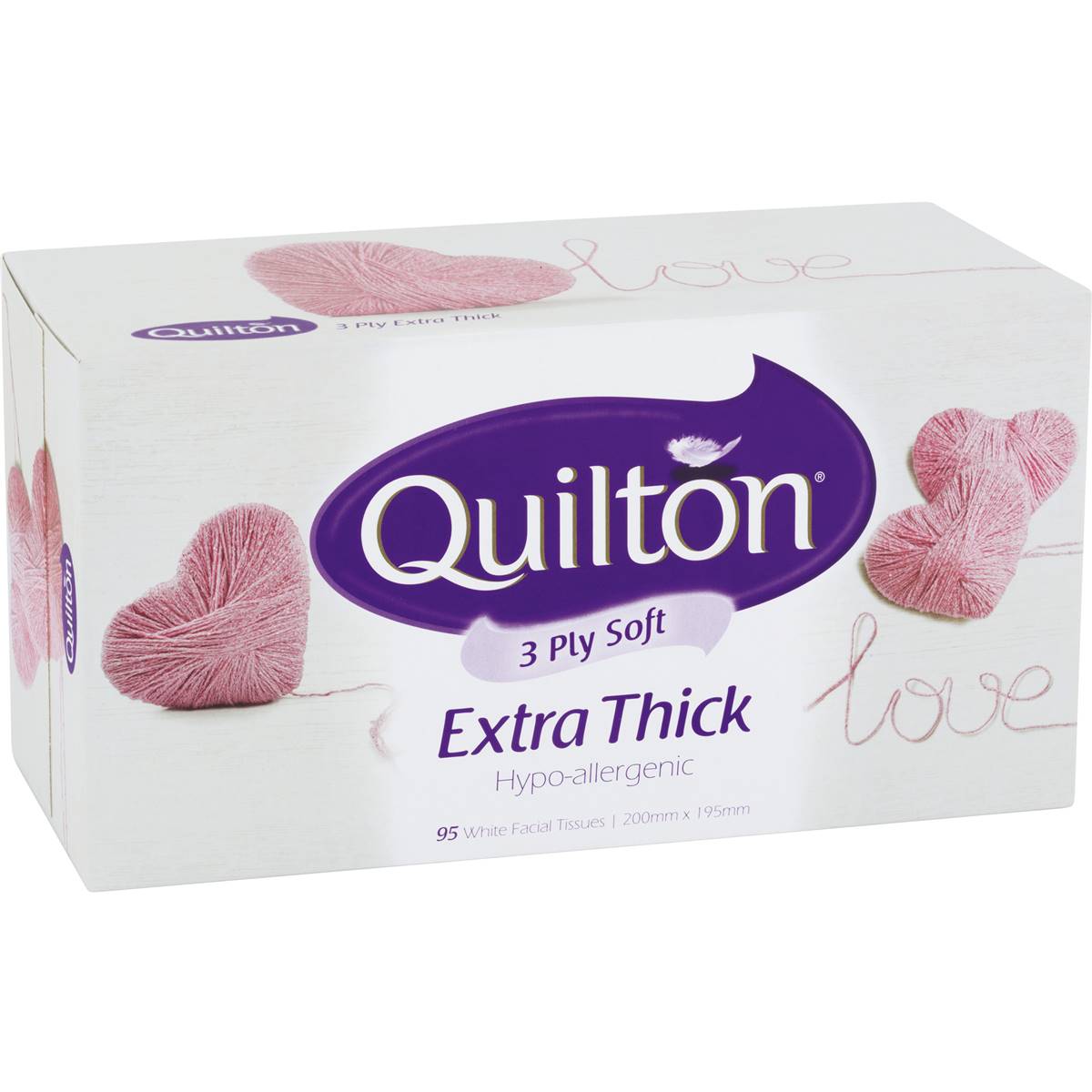 Quilton 3ply White Facial Tissue 110s