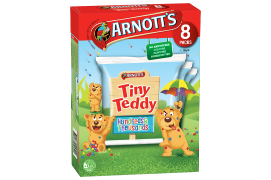 Arnotts Tiny Teddy Biscuits Hundreds & Thousands 8pk