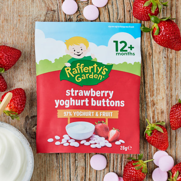 Raffertys Garden Strawberry Yoghurt Buttons 28g