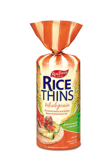 Real Foods Rice Thins Wholegrain 150g