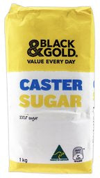 Black & Gold Caster Sugar - 1kg