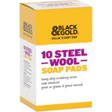 Black & Gold Steel Soap Pads