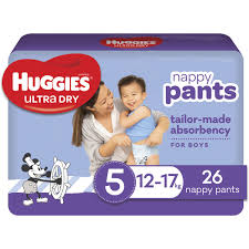 Huggies Nappy Pants Walker Boy 12-17 kg Size 5 26 pk