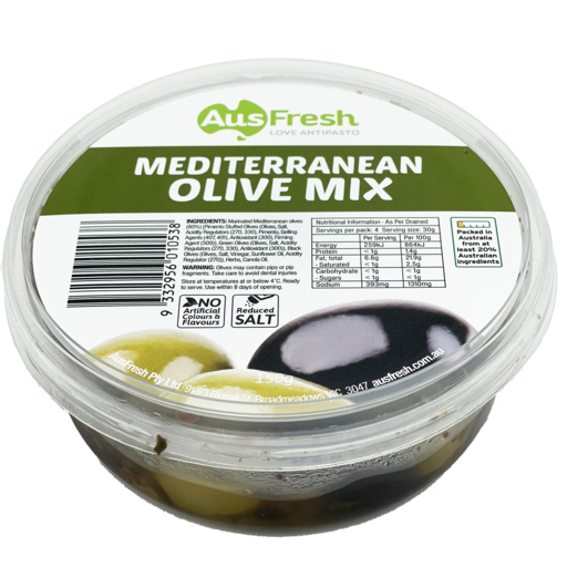AusFresh Mediterranean Olives Mix 150g