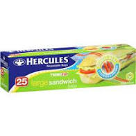 Hercules Large Sandwich Bag 25pk