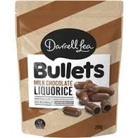 Darrell Lea Milk Chocolate Liquorice Bullets - 226g