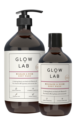 Glow Lab Body Wash Rhubarb & Rose 900ml