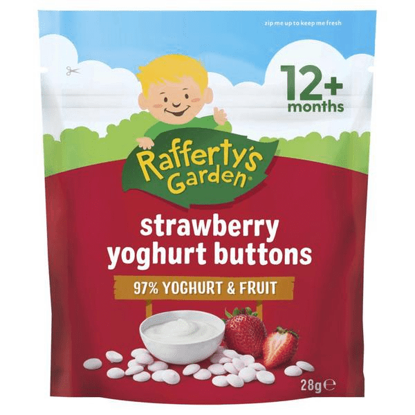 Raffertys Garden Strawberry Yoghurt Buttons 28g