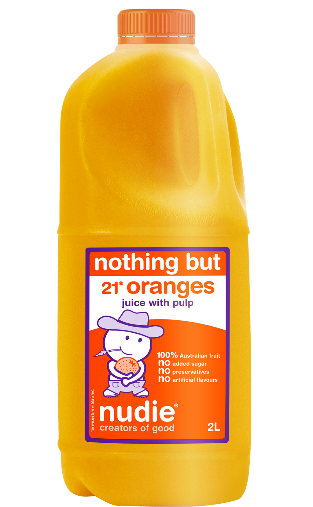 Nudie Orange Juice with Pulp 2L