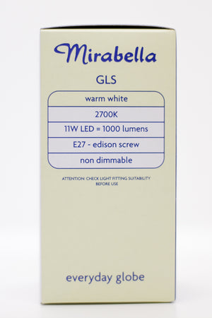 Mirabella LED Globe WS PRL 11W Warm White