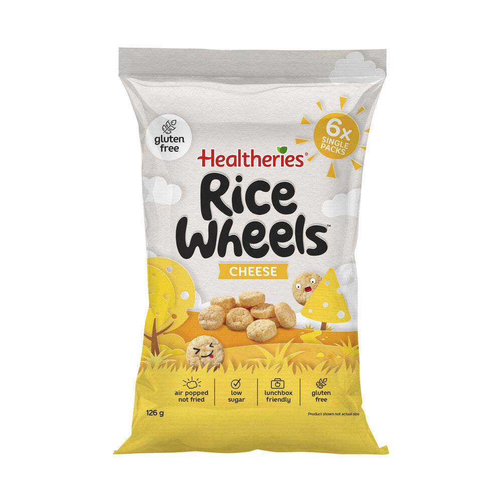 Healtheries Rice Wheels Cheese 6pk 126g