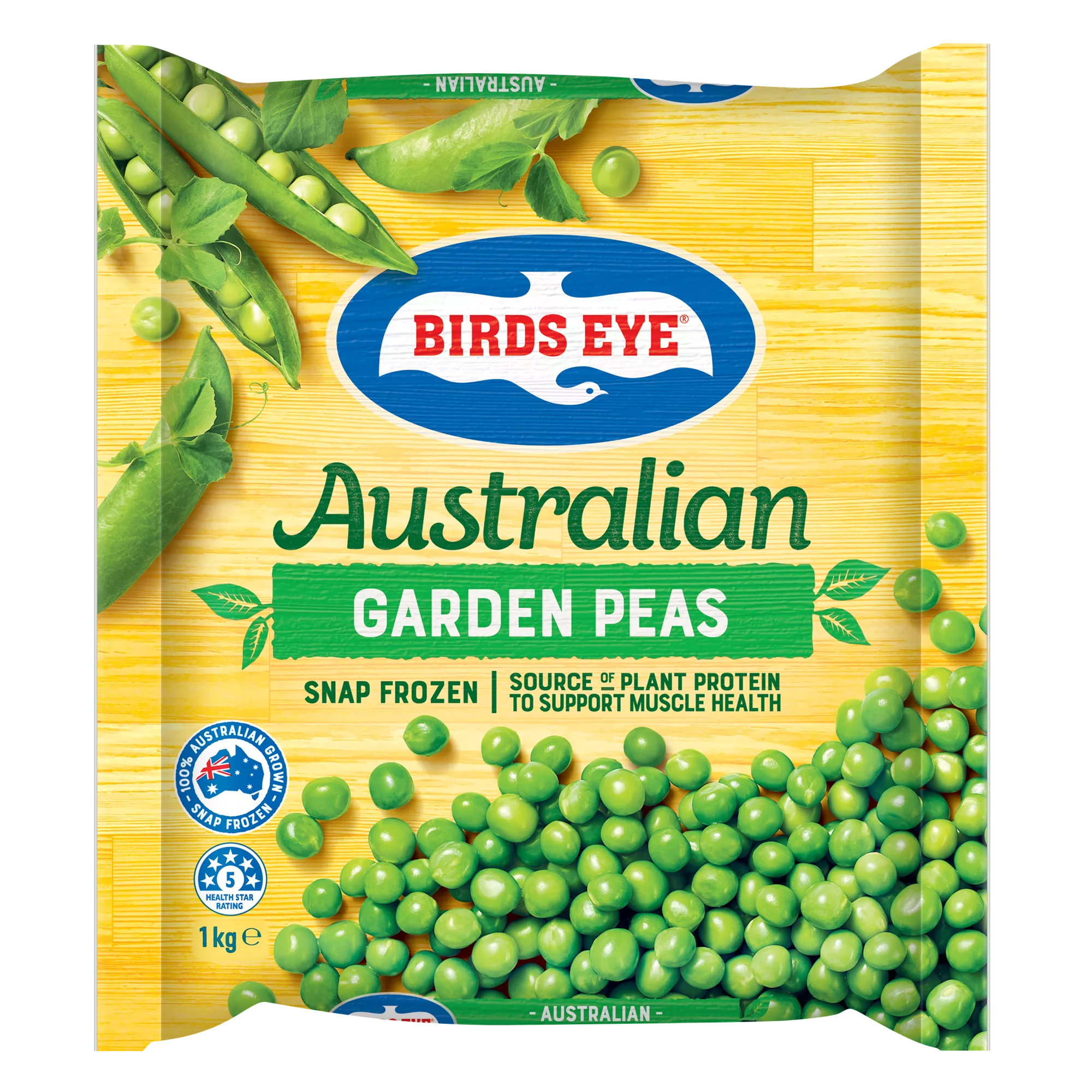 Birds Eye Australian Garden Peas Field Fresh 1kg