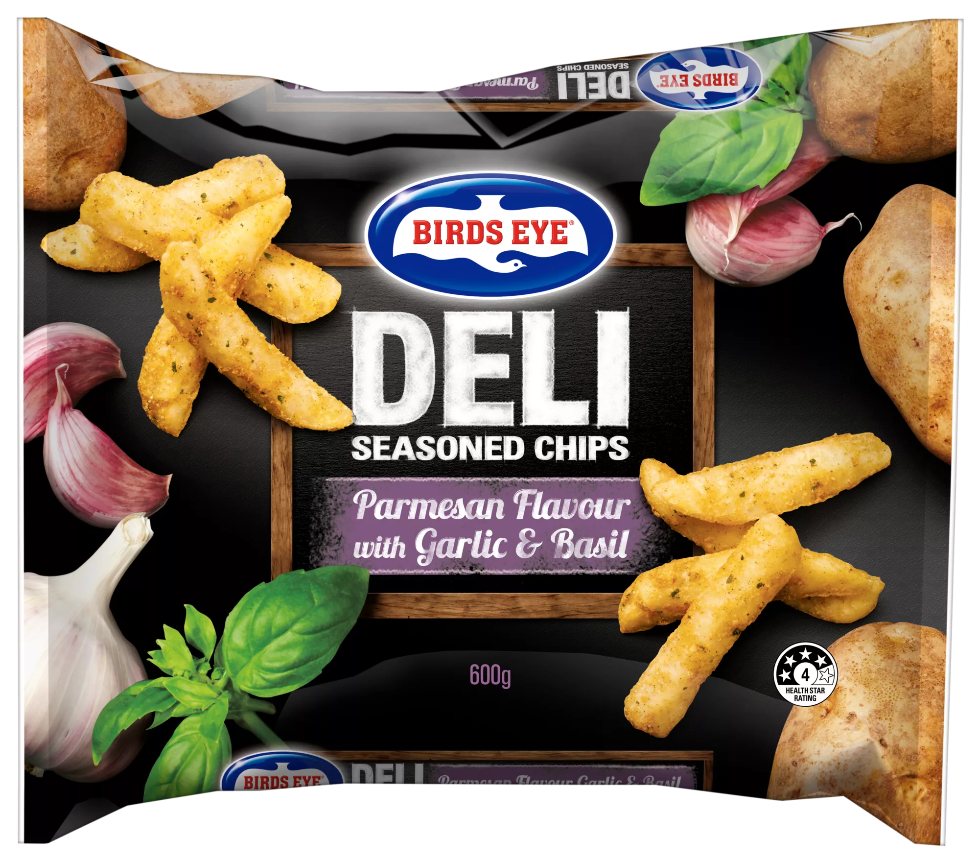 Birds Eye Deli Seasoned Chips Parmesan Garlic & Basil 600g