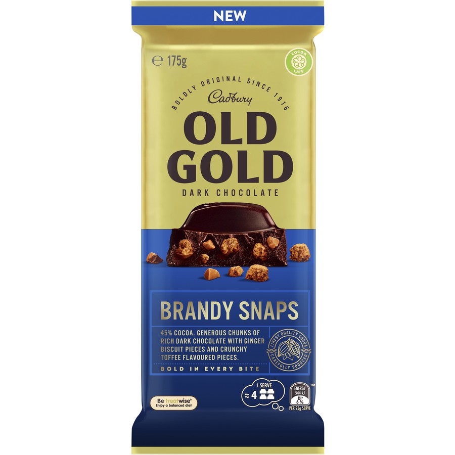 Cadbury Old Gold Brandy Snaps Block 175g