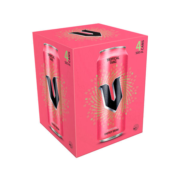 V Energy Drink Tropical Tang 4 x 500ml