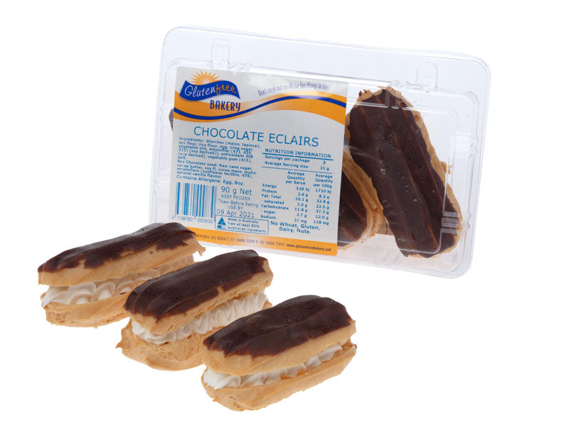 Glutenfree Bakery Chocolate Eclair 3pk