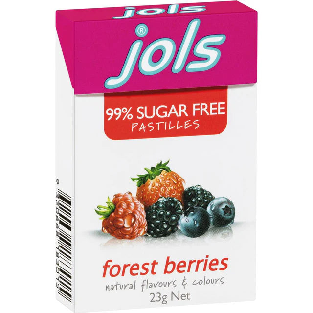 Jols Sugar Free & Fat Free Fruit Pastilles Forest Berries 23g x 3pk