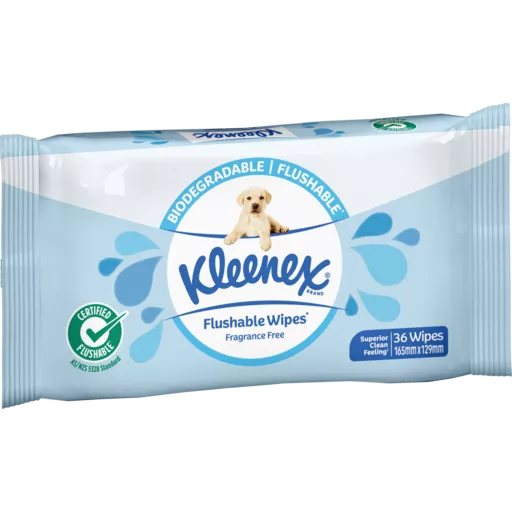 Kleenex Flushable Wipes Unscented 36pk