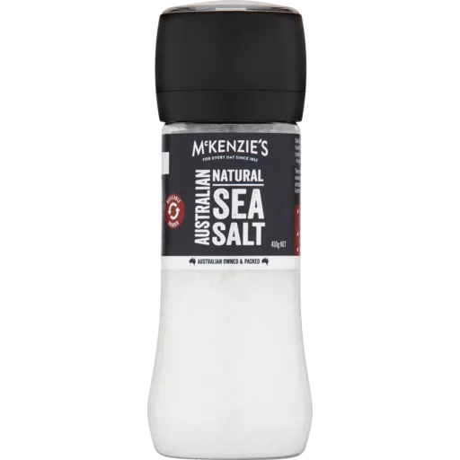 McKenzies Australian Natural Sea Salt Grinder 410g