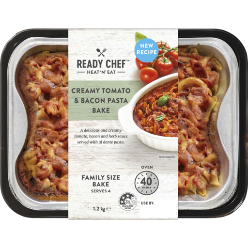 Ready Chef Creamy Tomato & Bacon Pasta Bake 1.2kg