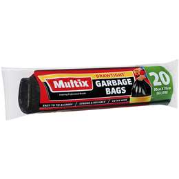 Multix Garbage Bag Drawtight 56L 20pk