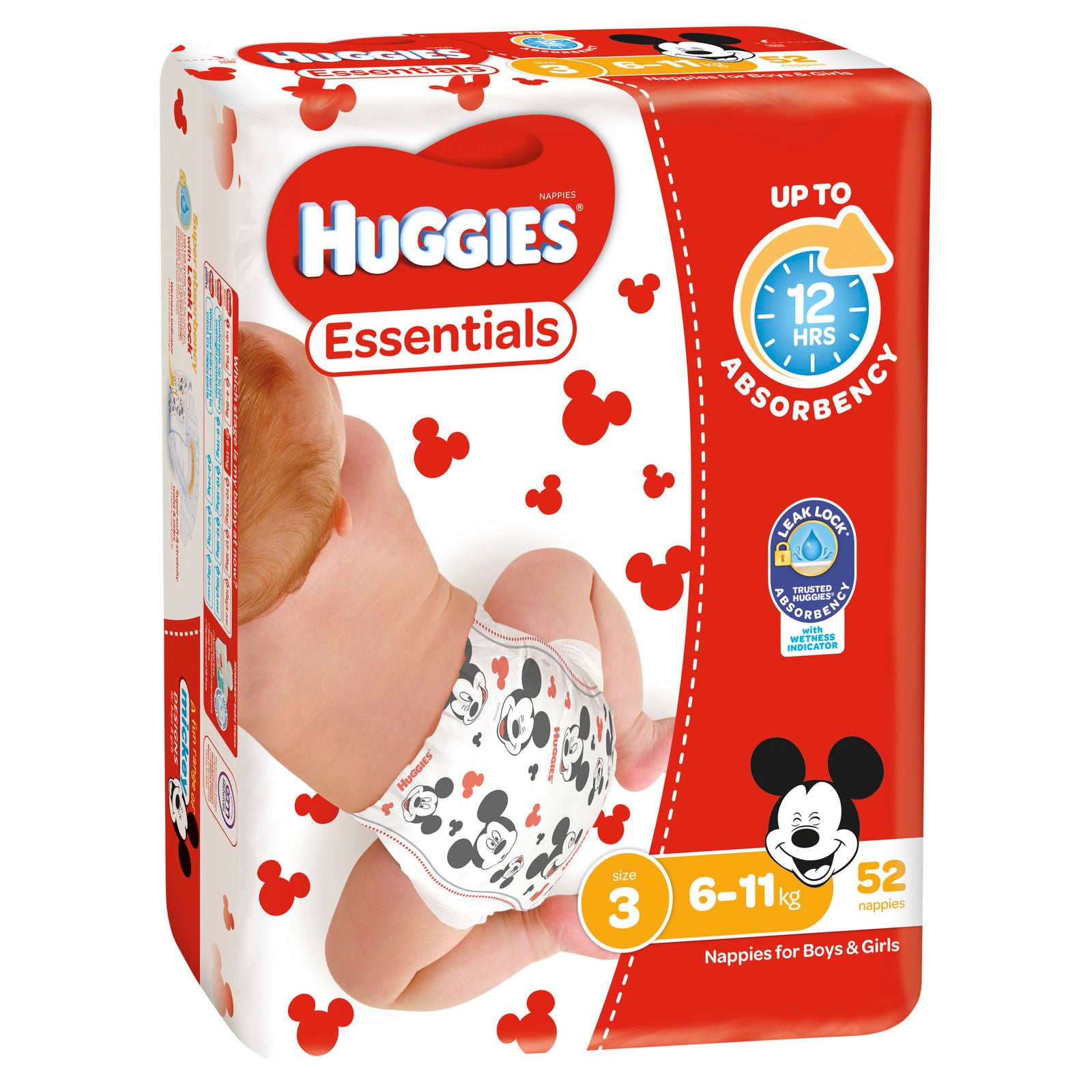 Huggies Essential Nappy Crawler 6-11 kg 52 pk